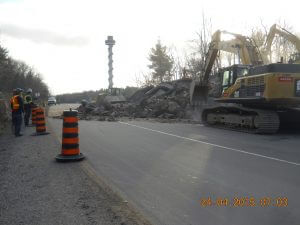 Mise à jour Projet de réfection des installations douanières canadiennes de Lansdowne – Vue aérienne / Excavation 1er mai 2015