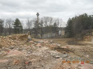 Mise à jour Projet de réfection des installations douanières canadiennes de Lansdowne – Vue aérienne / Excavation 1er mai 2015