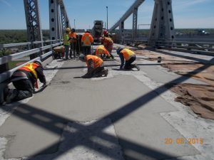 Coulée de béton en regardant vers l’est