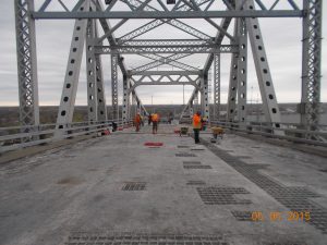 Enlèvement du béton sur le tablier (vers l’est)