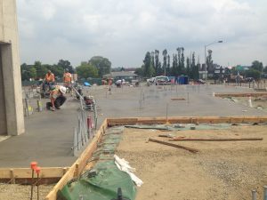 Traffic building slab installation